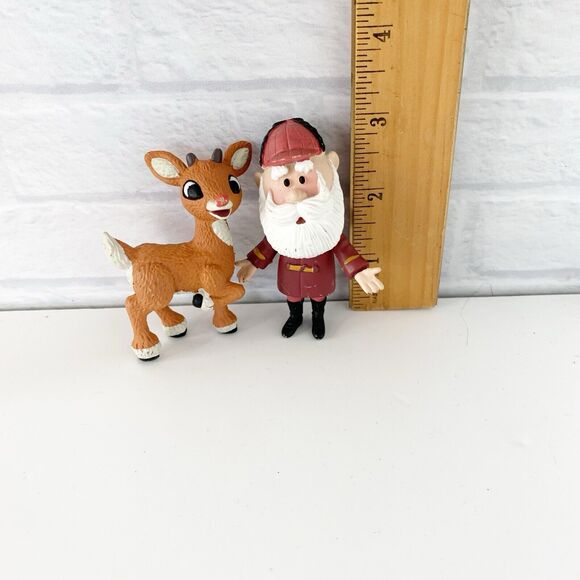 The Rudolph Company Island Of Misfit Toys 3" Figure Set of 2 Santa & Rudolph - Picture 7 of 7